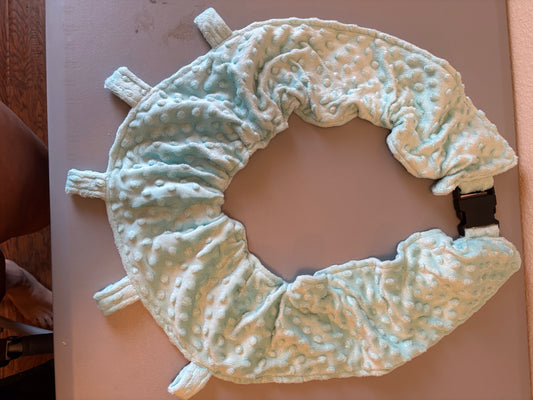Textured greeen accessory with sensory dots